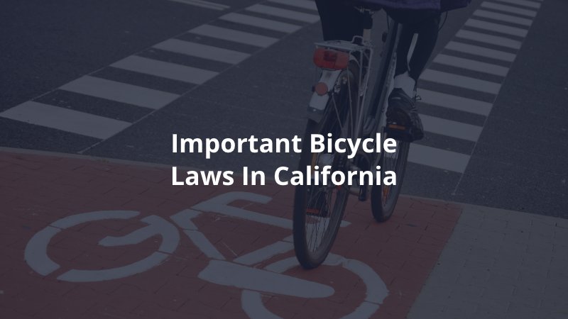 Bicycle laws in california 